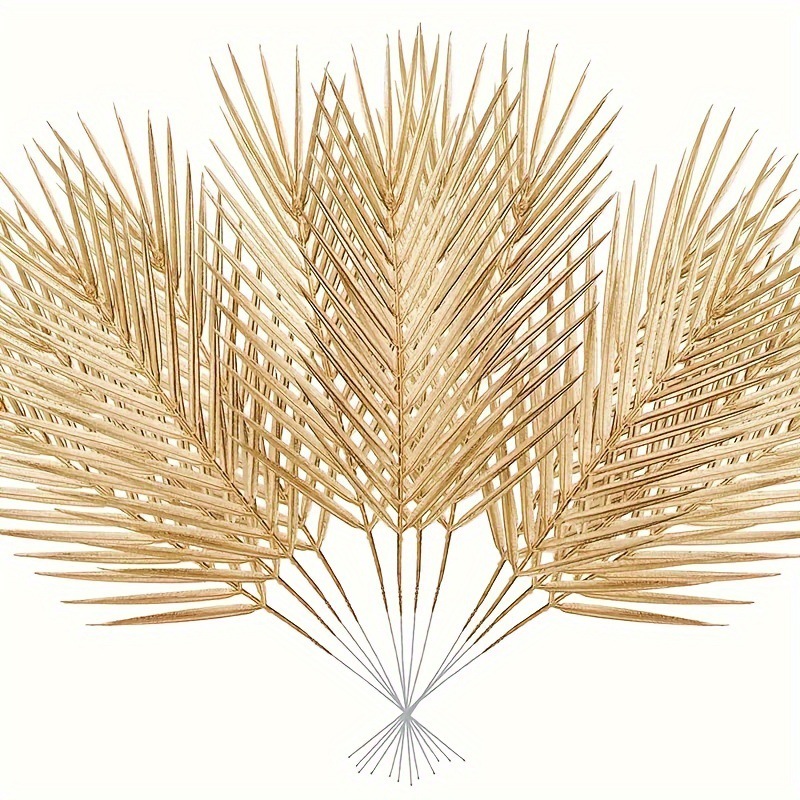 5pcs Golden Artificial Palm Le - Florist Supply Vases recension och pris