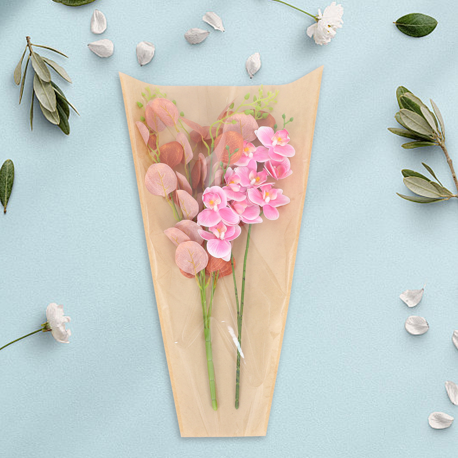 50Pcs Kraft Flower Bags Transp - Flower Wrap Kraft recension och pris