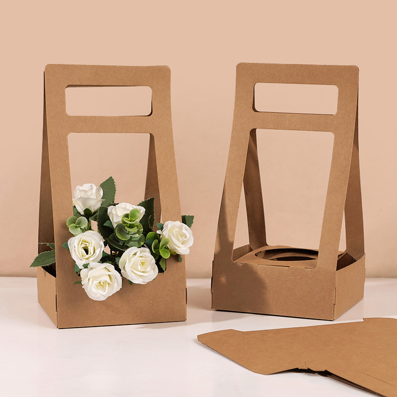 3/5Pcs Handheld Flower Box Kra - Flower Wrap Kraft recension och pris