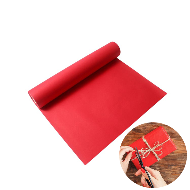 Red CRAFT ART KRAFT GIFT PAPER - Flower Wrap Kraft recension och pris