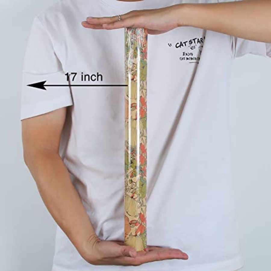 Kraft Floral Wrappg Paper Roll - Flower Wrap Kraft recension och pris